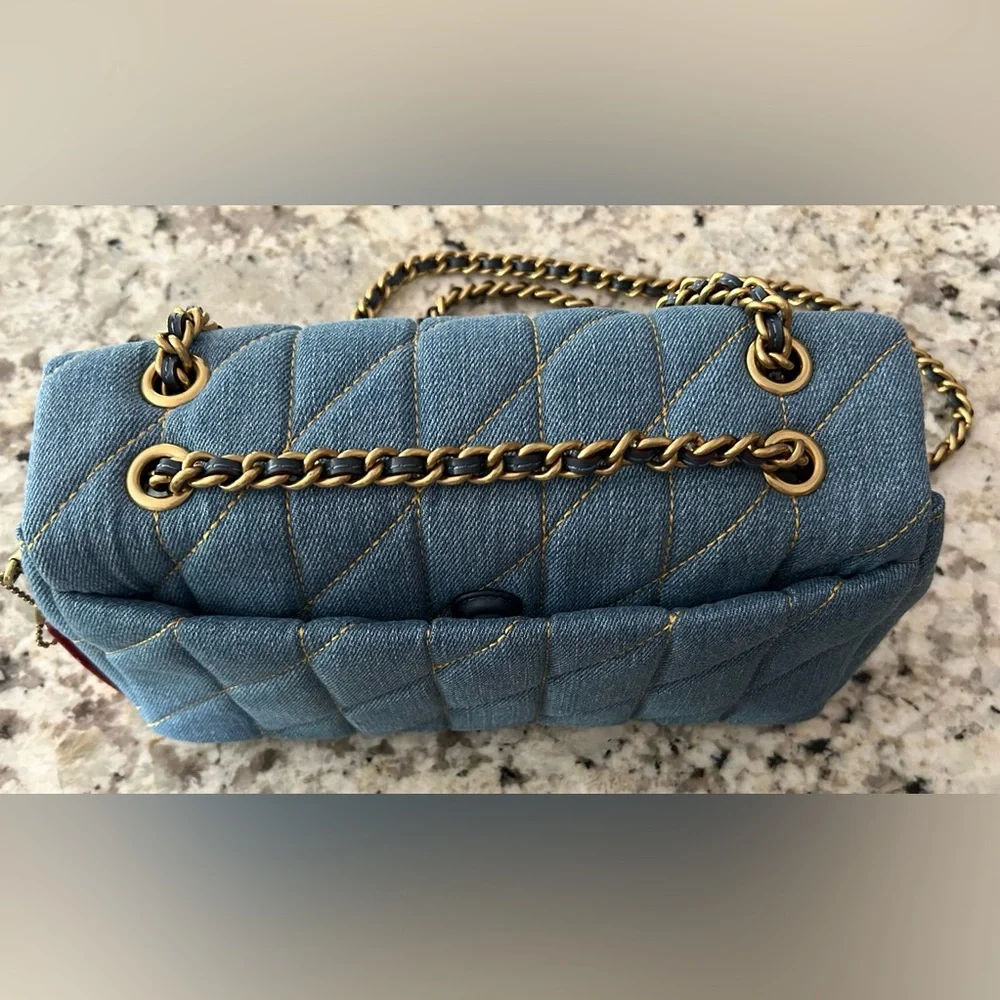 Coach Blue Quilted Crossbody Bag - Picture 7 of 12